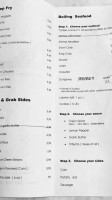 Crab Grab menu