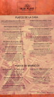 The Blue Agave And Tequilas menu