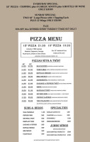 Zino Pizza Food Emporium menu