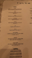 Tulum menu