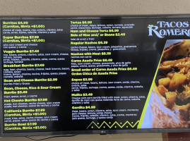 Tacos Romero menu