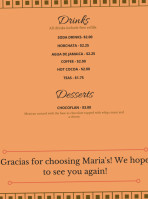 Maria's Authentic Mexican menu