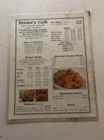 Brown's Cafe menu