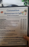 Coronation Cafè menu