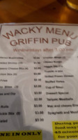 Griffin Pub menu