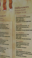 Délices Érable Cie menu