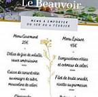 Le Beauvoir menu