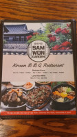 Sam Won Garden Restaurant menu
