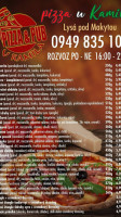 Pizza Pub U Kamila Lysá menu