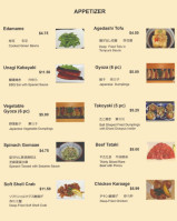 Miyagi Sushi menu