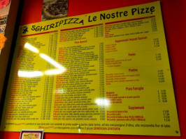 Sghiripizza menu