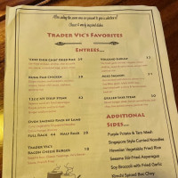 Trader Vic's menu