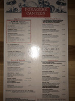 Foragers Canteen menu