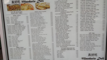 Mandarin Deli menu