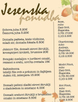 Gostilna Jurček Urban Vezenšek S.p. menu