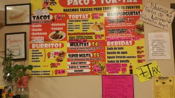 Paco’s Tortaz food