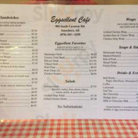 Eggsellent Cafe menu