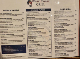 West Coast Grill menu