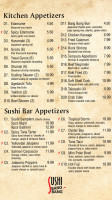 Sushi Bang Bang menu