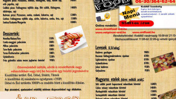Érdfood Box menu