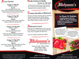 Illichmann's Sausage Shop Ltd menu