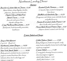 Northwest Landing menu