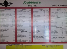 Frabbieli's menu
