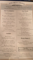 Le Bouchon menu