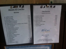 Meson El Corcho menu