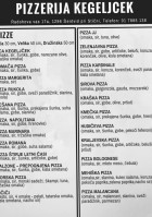 Pizzeria Kegeljček, Robert Kutnar S.p. menu