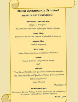 Trinidad menu