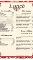 Fisher's Cafe menu