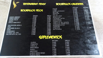 Fenix menu