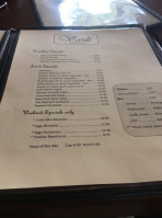 Vault Cafe & Restaurant menu