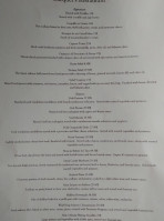 Bacquet's menu