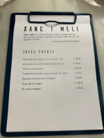 Xanc I Meli menu