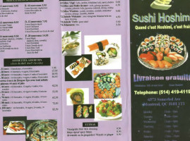 Sushi Hoshimi menu