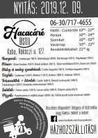 Hacacáré Bistro menu