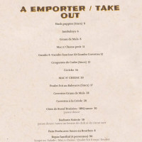 Bistro Nolah menu