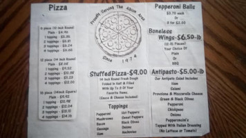 Reed's Pizza Subs menu