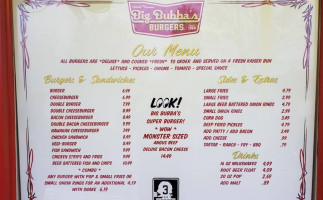 Big Bubba Burgers menu