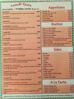 El Puerto Mexican menu