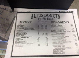 Altus Donuts Fried Rice menu