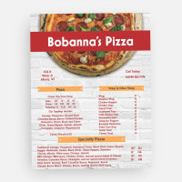Bobanna's Pizza food