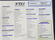 The Fix Nutrition menu