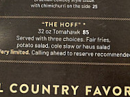 Hoff's Steaks And Steins menu