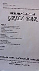 Grill menu