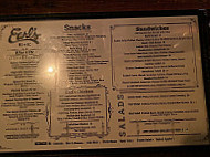 Earl's menu