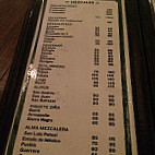 Mezcalero menu