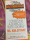 Pizza Del Sol menu